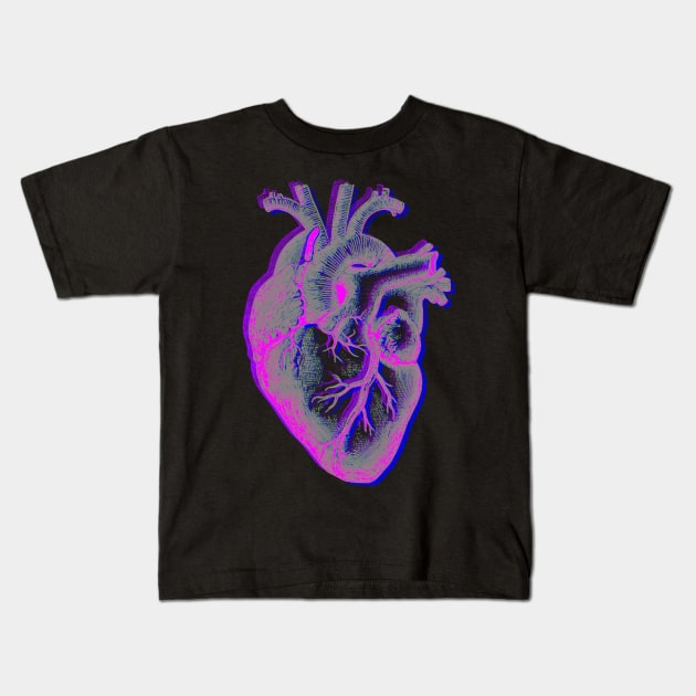 Neon Heart Kids T-Shirt by tsterling